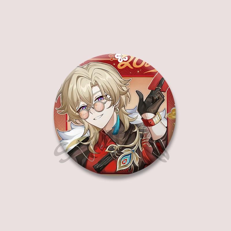 Game Series Honkai Star Rail Aventurine Badge Cartoon Character Soft Button Pins DIY Bag Hat Clothing Brooch Accessories Gifts
