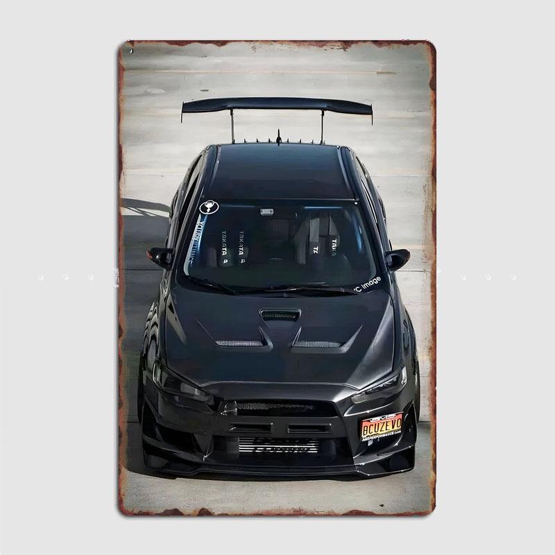 Lancer Evolution Evo X 3000 GT Oldtimer Retro Poster Metallschild Poster Schlafzimmer Interieur Wand Heimdeko Raumdekoration