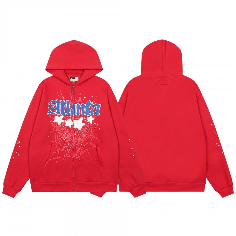 Mens Spider Web Graphic Hoodie High Street Loose Fit Long Sleeve Pullover Teens