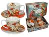 Set of 2 Cups with Saucers Van Gogh Roses Carmani Gift Set