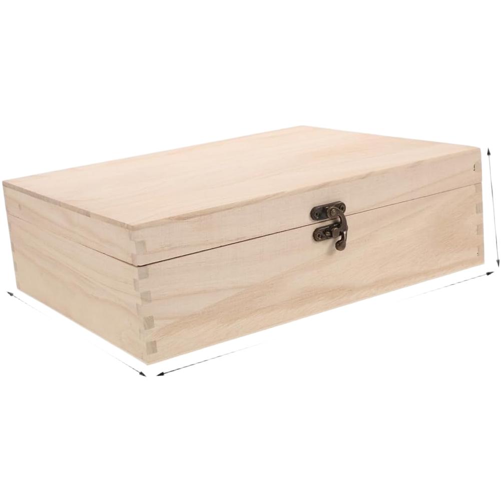 Paulownia Wood Storage Box Jewelry Box Two Layer Flip Top Compartment Storage Organizer Desktop Organizer For Home Decor