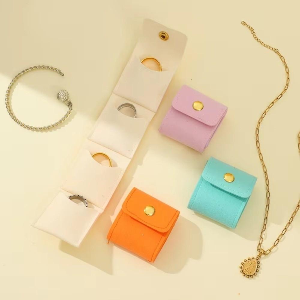 Flip Cover Jewelry Storage Bag Mini Storage Case Portable Earrings Organizer  Jewelry Organizer
