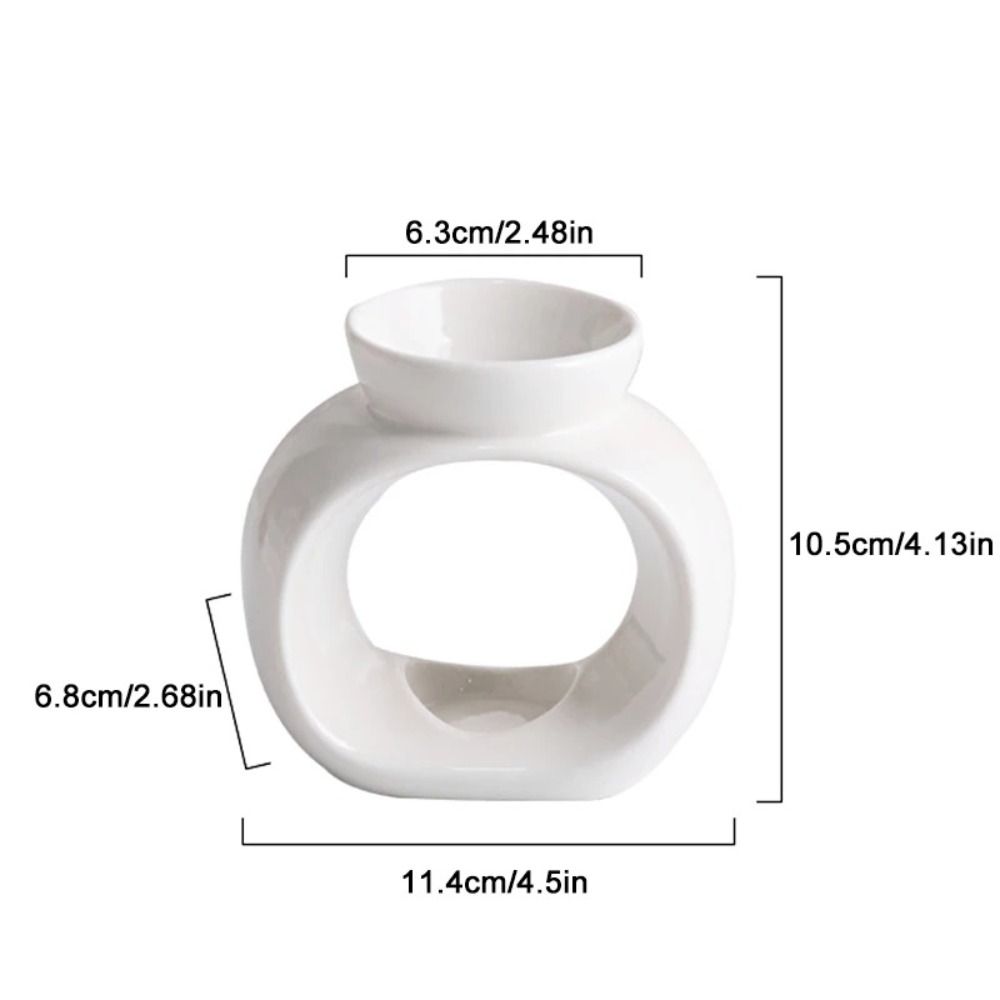 Oval Ceramic Aromatherapy Stove Elegant Optimal Fragrance Diffusion Essential Oil Burner Non-toxic Modern Incense Burners