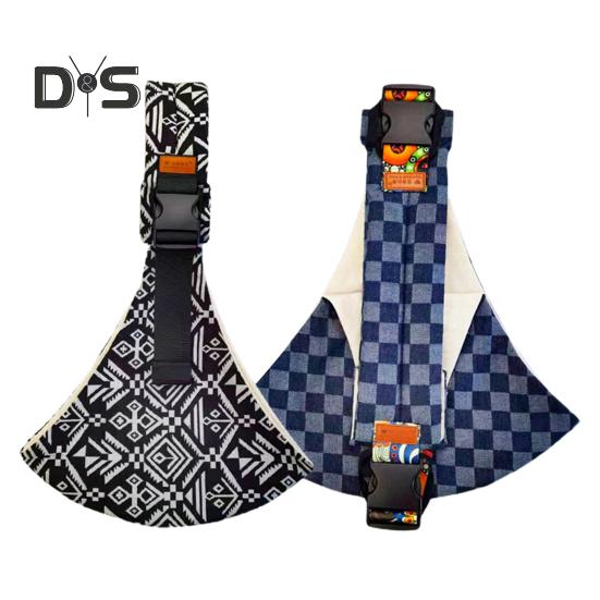 Baby Sling Carrier Great Load Bearing Adjustable Length Wide Strap Less Pressure On Shoulder Breathable Fabric Plaid Print Outdoor Walking 0-36