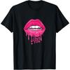 Hot Lips Top for Women Cotton Men Drip I Love You Valentines Day T Shirt