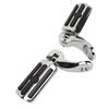 2 Pcs Motorcycle Highway Foot Pegs Chrome Adjustable Comfortable Motorcycle Foot Pegs Footrest Highway Foot Pegs for Davidson (Short Type)