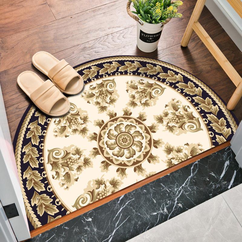 Simple Nordic Style Semi-circular Bath Mat Non-slip Bedroom Carpet High Quality Absorbent Mat Home Decoration Entrance Door Mats