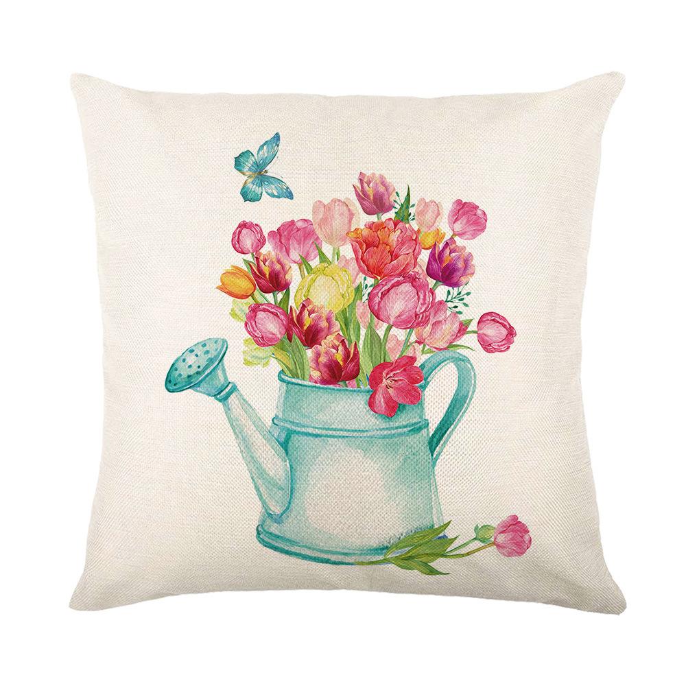 Pillow New Spring Home Decoration Printed Cushion Cover Sofa Cushion Cushion Pillow Cover
