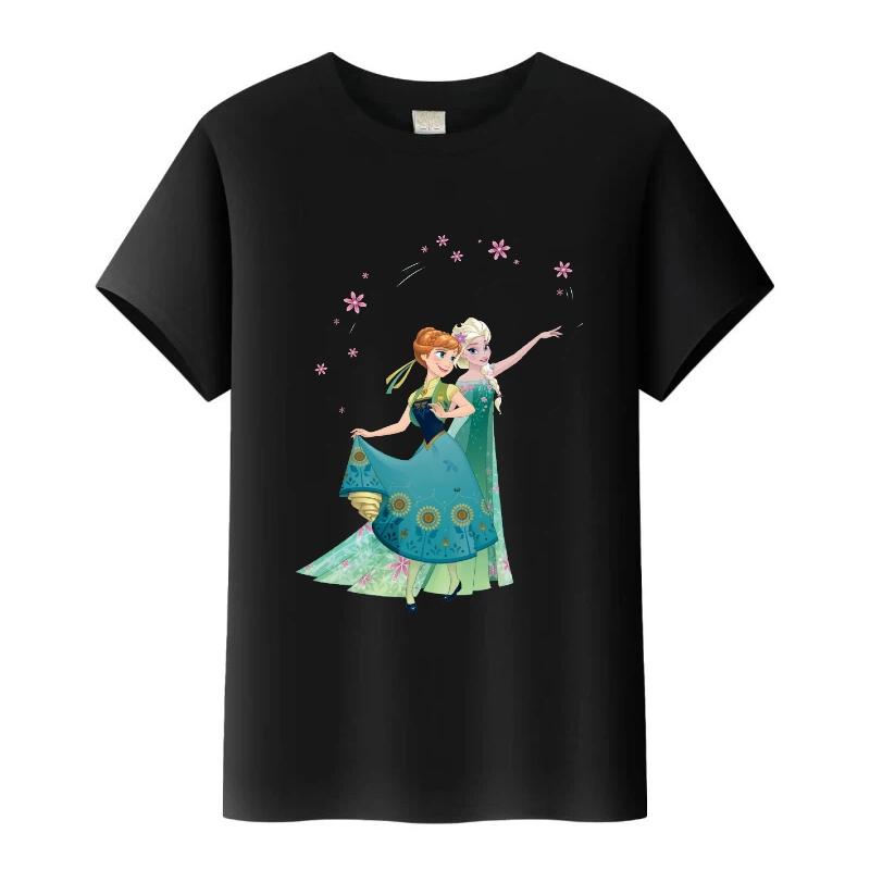Kawaii Disney Frozen Olaf Cartoon Boy Tees Girls Loose T-shirt Harajuku Y2k Blouses Kids Tops O-Neck Tshirt Gothic Clothes