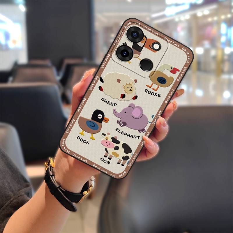 Soft Case Protective Phone Case For Infinix Smart7 HD Anti-dust Fashion Design Full Wrap Silicone Dirt-resistant Cartoon