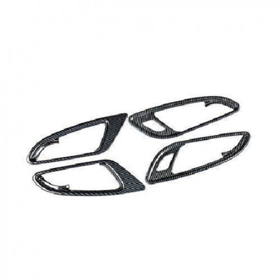 2018- For Chevrolet Equinox Steel Carbon Fiber Inner Door Handle Lock Cover