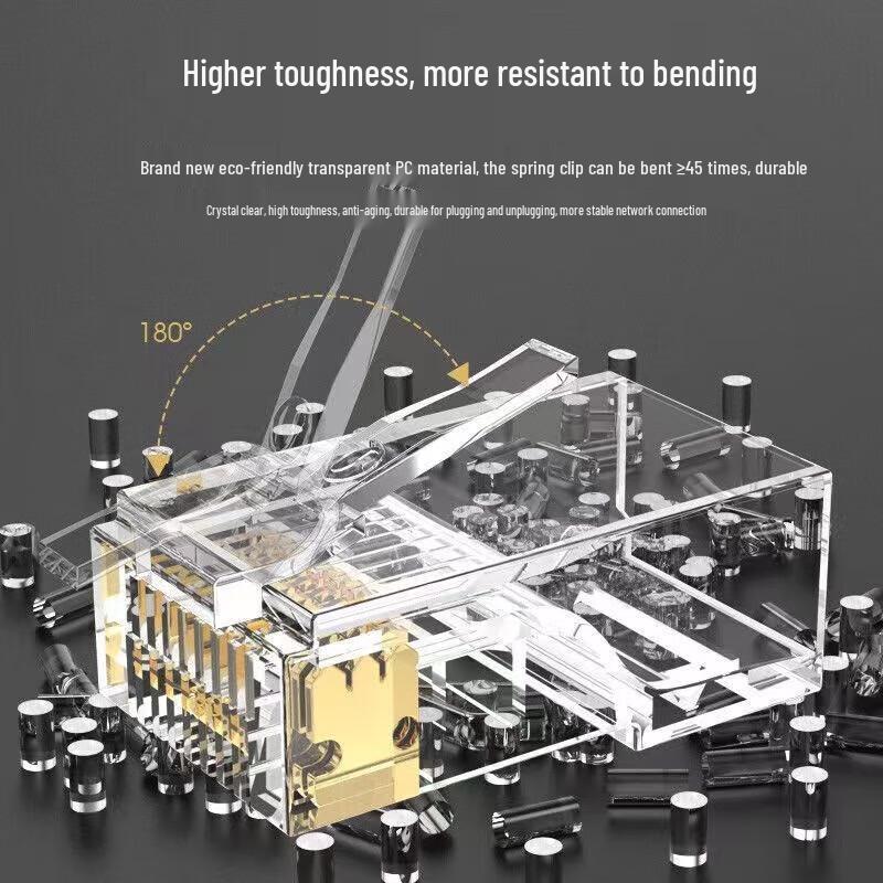 Xunhuo Shielded Cat6a RJ45 Modular Plug