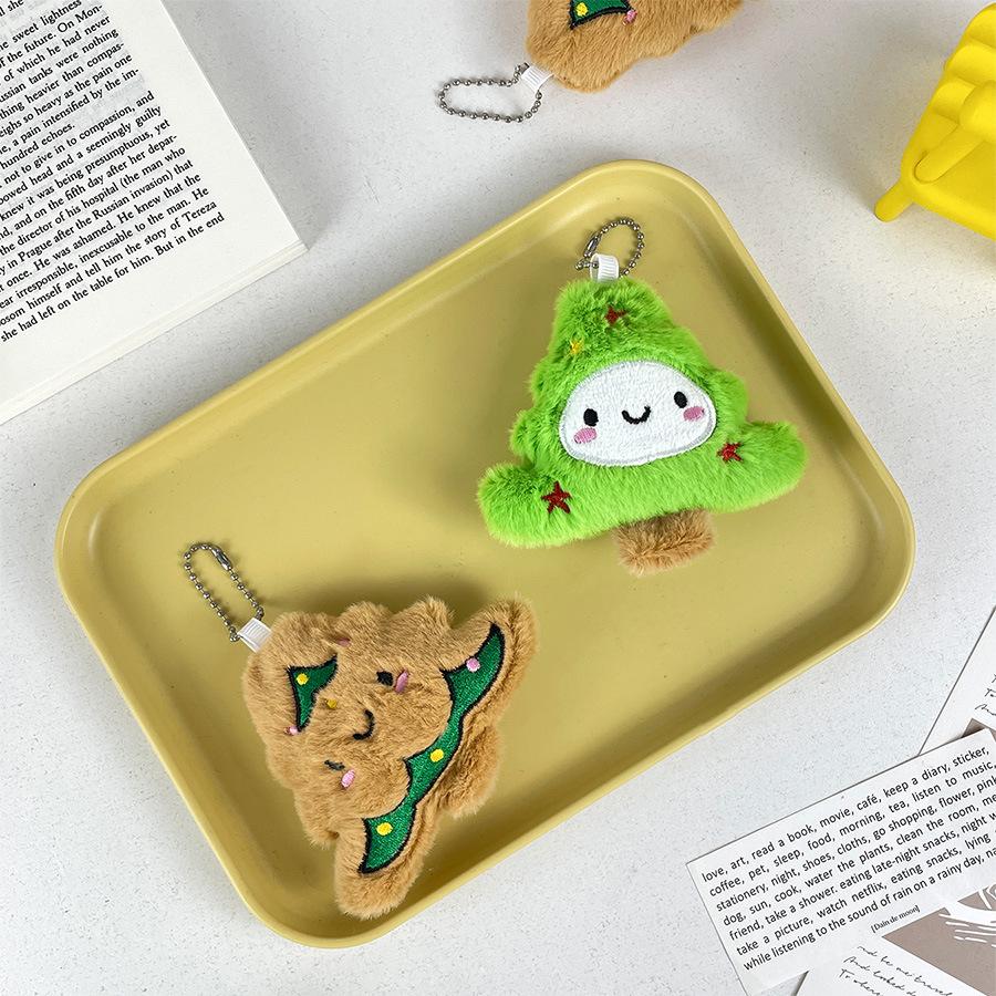 Cartoon Inspired Unique Christmas Tree Plush Keyring Delightful Seasonal Decoration For All Ages