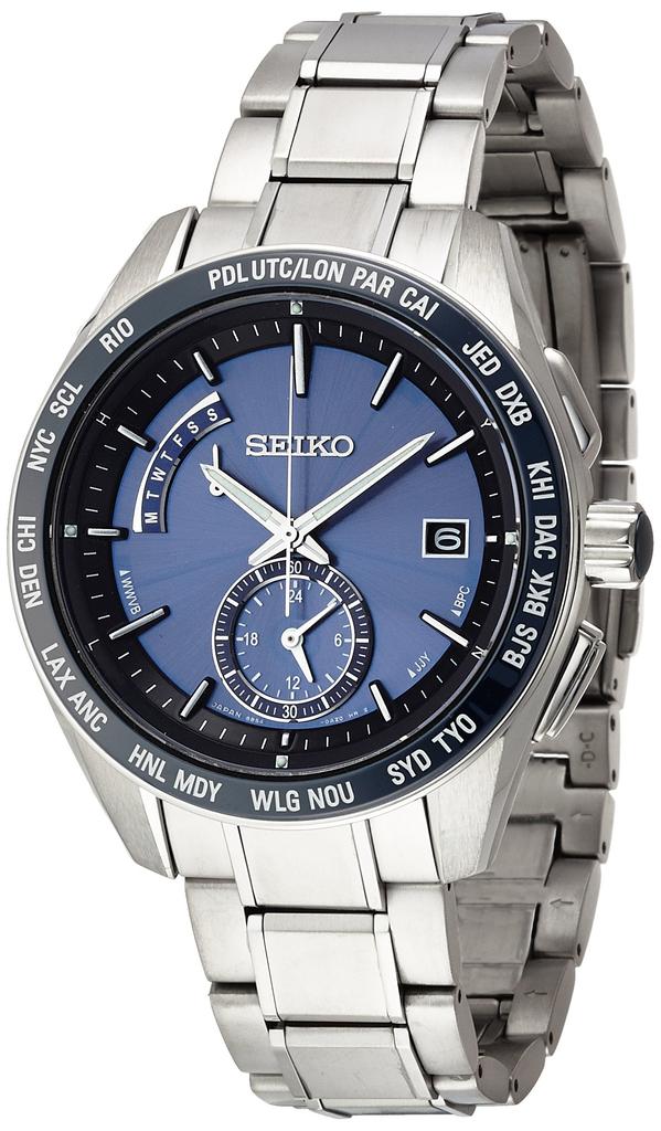 Montre Seiko Brightz Titanium Solar Radio avec verre saphir et revêtement ultra transparent SAGA177