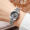Light luxury fashion ladies quartz watch line scale alloy steel belt, suitable for daily wear, anniversary, Christmas gift