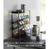 Yamazaki Tower Slim Spice Rack, 4 Tiers, Black, Approx. W24 X D9.5 X H26.7cm, Tower Style, Smooth Access, 8145