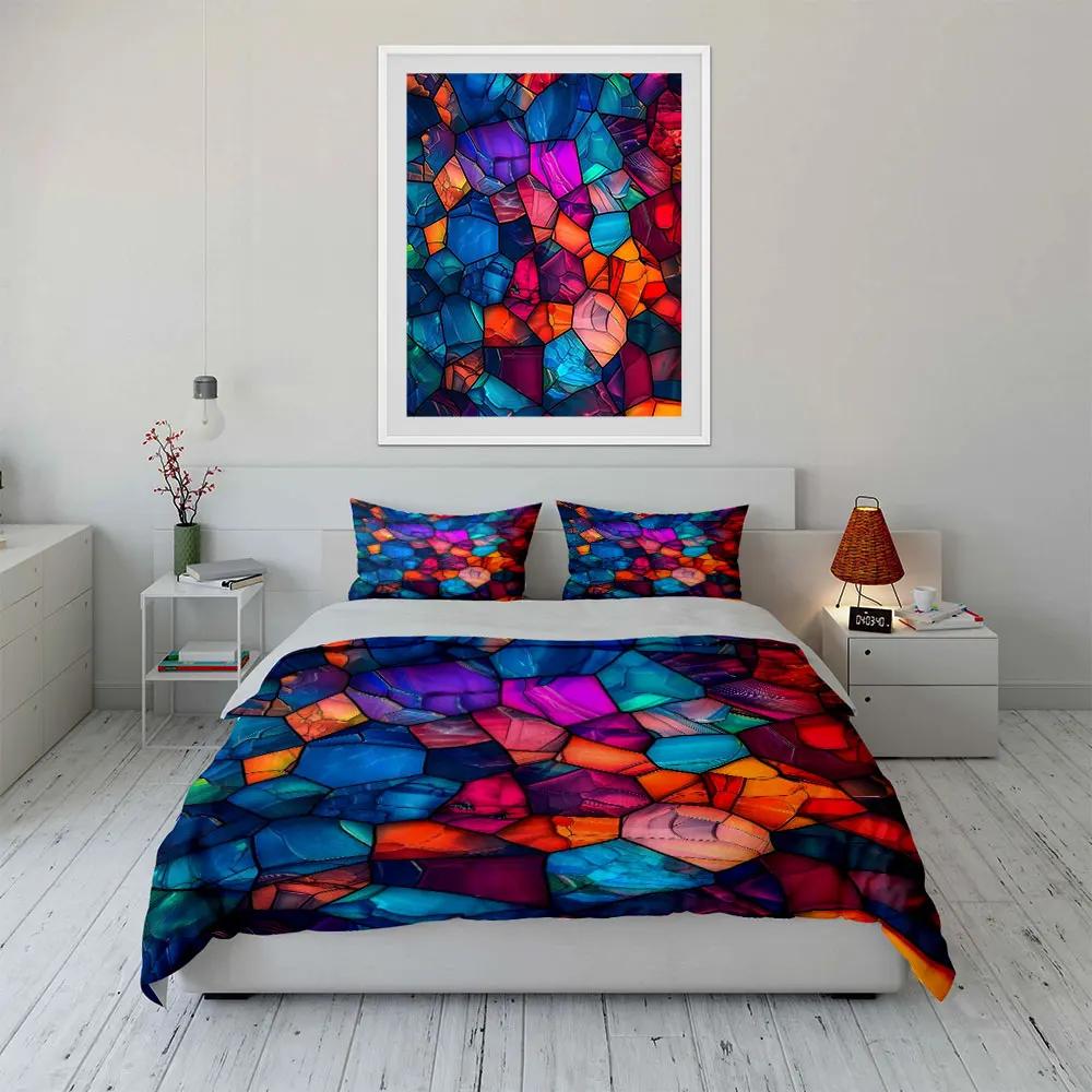 Colorful Abstract Art Set Multiple sizes kid's and adults' bedroom Exquisite 3PC bedding set gift
