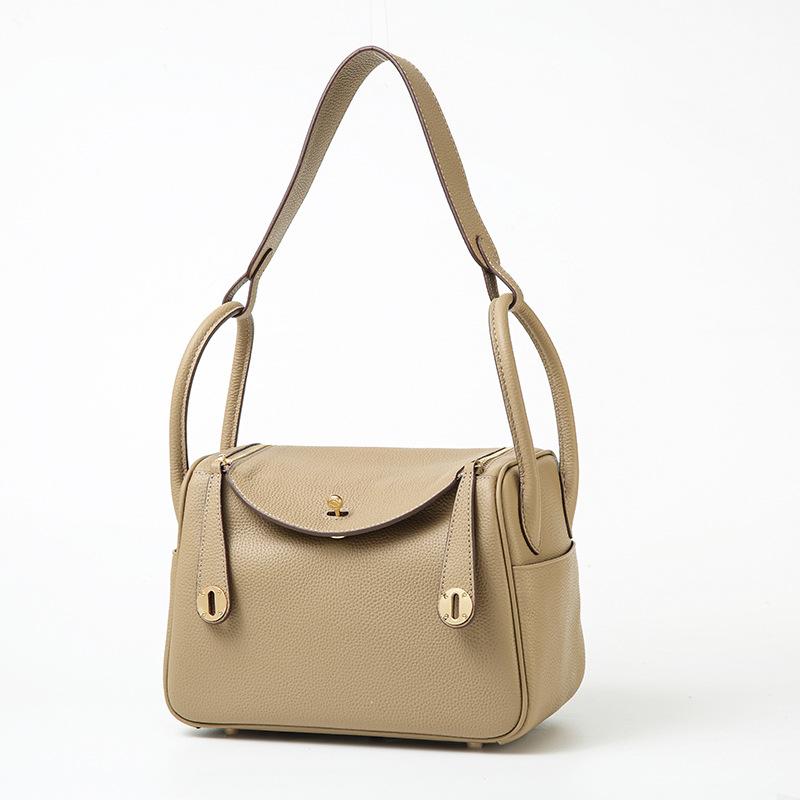 New first-layer TOGO cowhide original lindy bag, genuine leather single shoulder portable fashion simple messenger women s bag