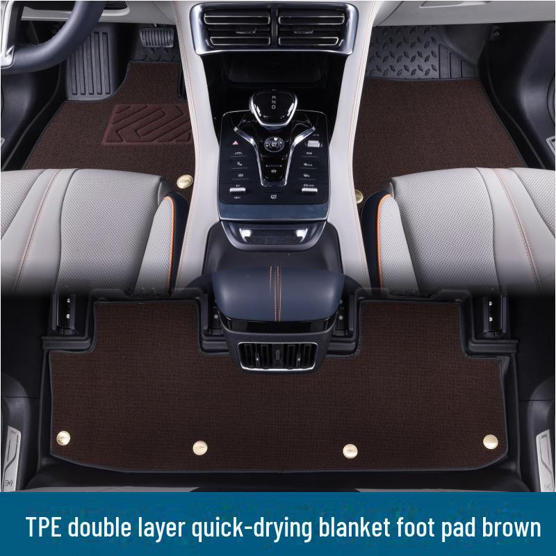 Waterproof and Wear-resistant TPE Foot Pads for Hongqi HS3, Suitable for 23 Models. Odor-free Tail Box Pads Included.