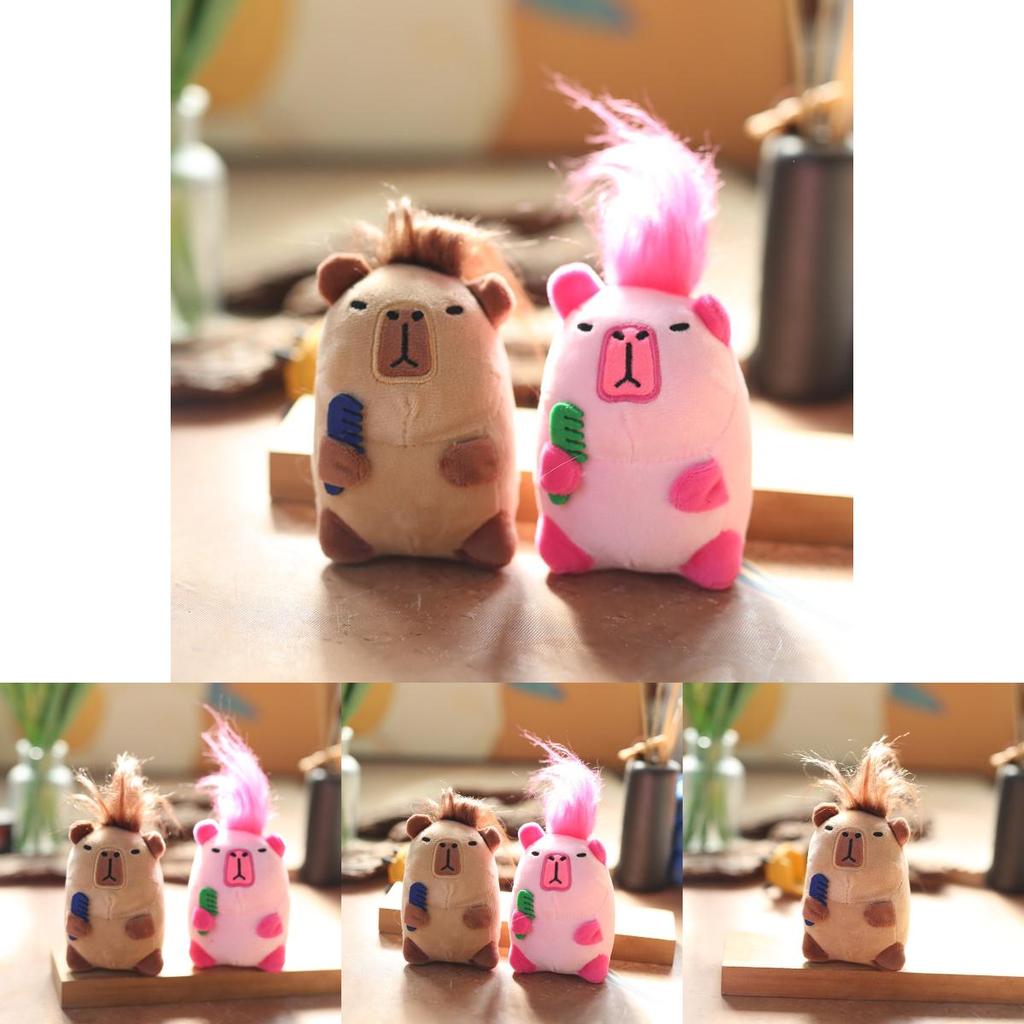 Cute Capybara Plush Keychain With Super Soft Short Pile For Bag Decoration And Gift