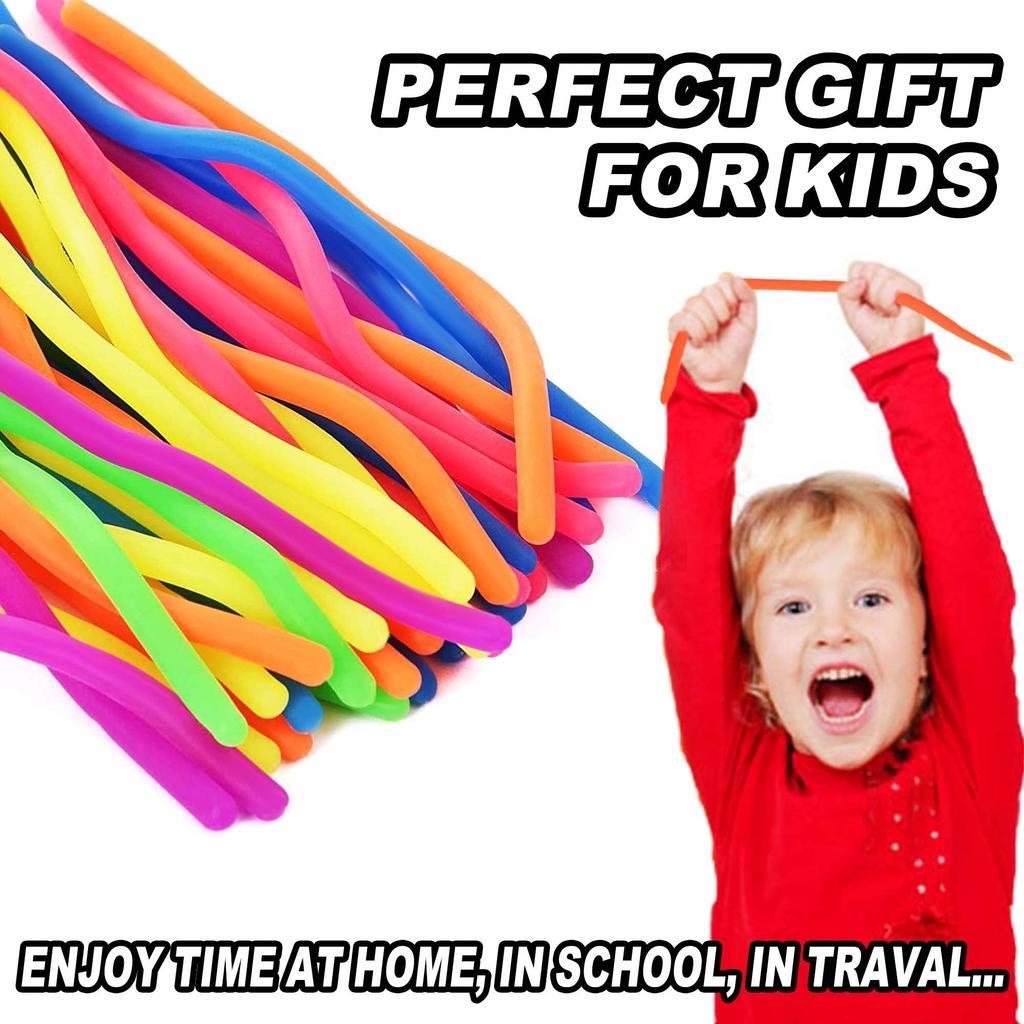 20/40/60/100 Pièces Cordes Fidget Colorées Extensibles Jouets Sensoriels, Jouet anti-stress Fidget Prix de Carnaval Pour Prix de Salle de Classe
