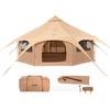 VEVOR Canvas-Zelt, 4 Jahreszeiten 5 m/16,4 ft Glockenzelt, Canvas-Zelt für Camping mit Ofenrohranschluss, Atmungsaktives Jurtenzelt für bis zu 8 Personen