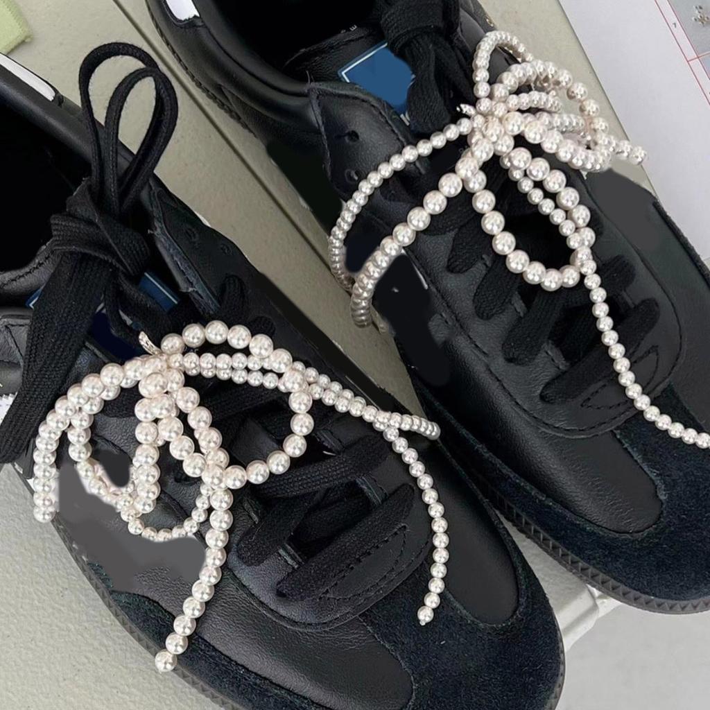 Elegant Pearl Bowknot Charm for Jewelry Making Shoe Buckle Ornament DIYs Keychain Necklace Earrings Accessories Crafts