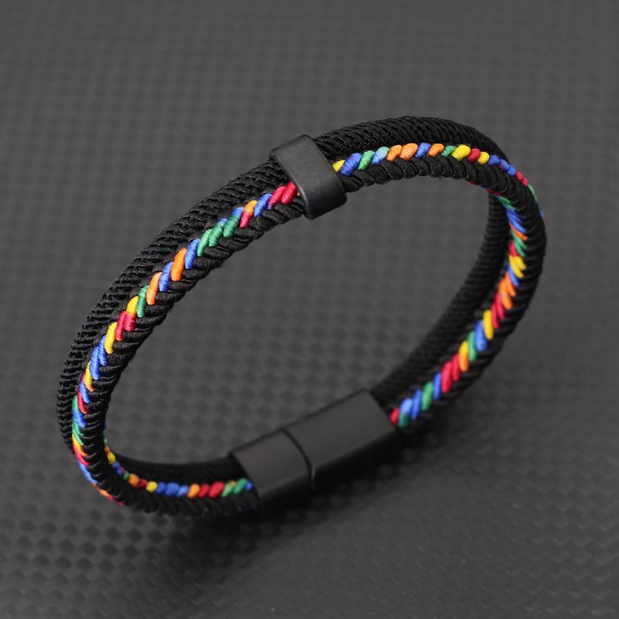 

Unique Thread Bracelet Unisex Detachable Magnet Buckle Bangle Outdoor Camping Leisure Versatile Accessories Gift For Lovers 18.5cm(7.3inches)