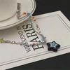Lucky Star Color Splicing Necklace Women's Niche Design Sweet Cool Wind Dopamine Accessories Versatile Clavicle Chain Women