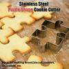 4pcs Puzzle Shape Biscuit Mold Mold Cake Biscuit DIY Tool Stainless Steel  Baking Mold