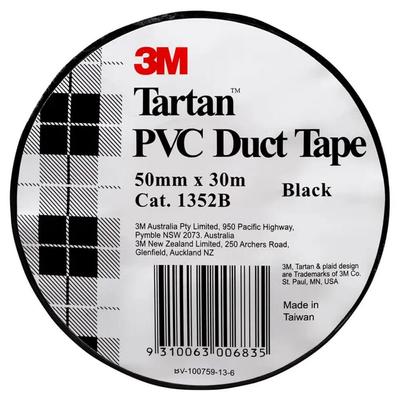 Ruban adhésif toilé 3M Tartan 50mmx30m (Noir)