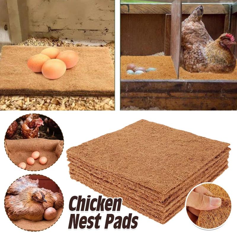 10pcs Wooden Chicken Nesting Mats Portable Non-Disposable Laying Hen Bedding Pads Poultry Coop Supplies Eco-Friendly Nest Pads