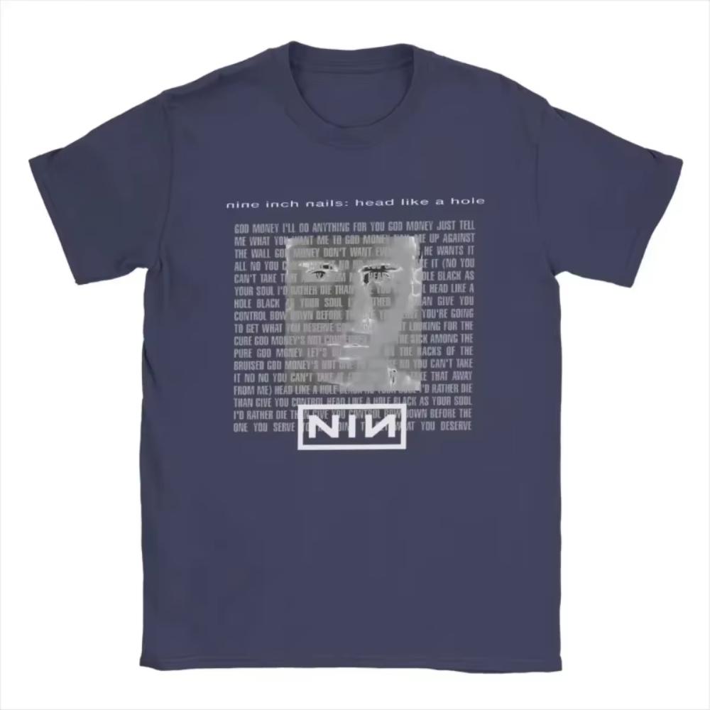 Novelty Nine Inch Nails NIN T-Shirt Men Crew Neck Cotton Women T Shirts Short Sleeve Tees Plus Size Clothes Graphic T Shirts