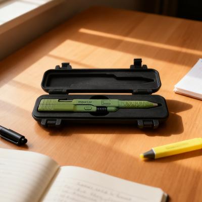 Caneta Tática de Ação por Slide Impressa em 3D Tipo Bolt-Action EDC Esferográfica com Tinta Recarregável Presente Único para Homens Colecionadores