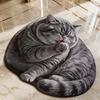 3D Cat Print Diatomite Floor Mat, Anti-slip and Water-absorbing Floor Mat, Diatomite Bath Mat