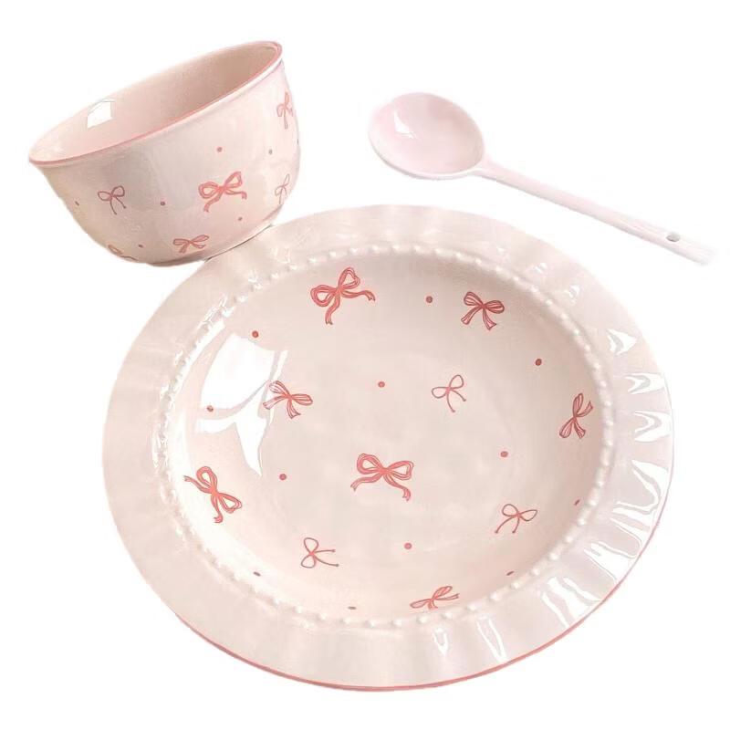 Bowknot Ins-Style Ceramic Dinnerware Set