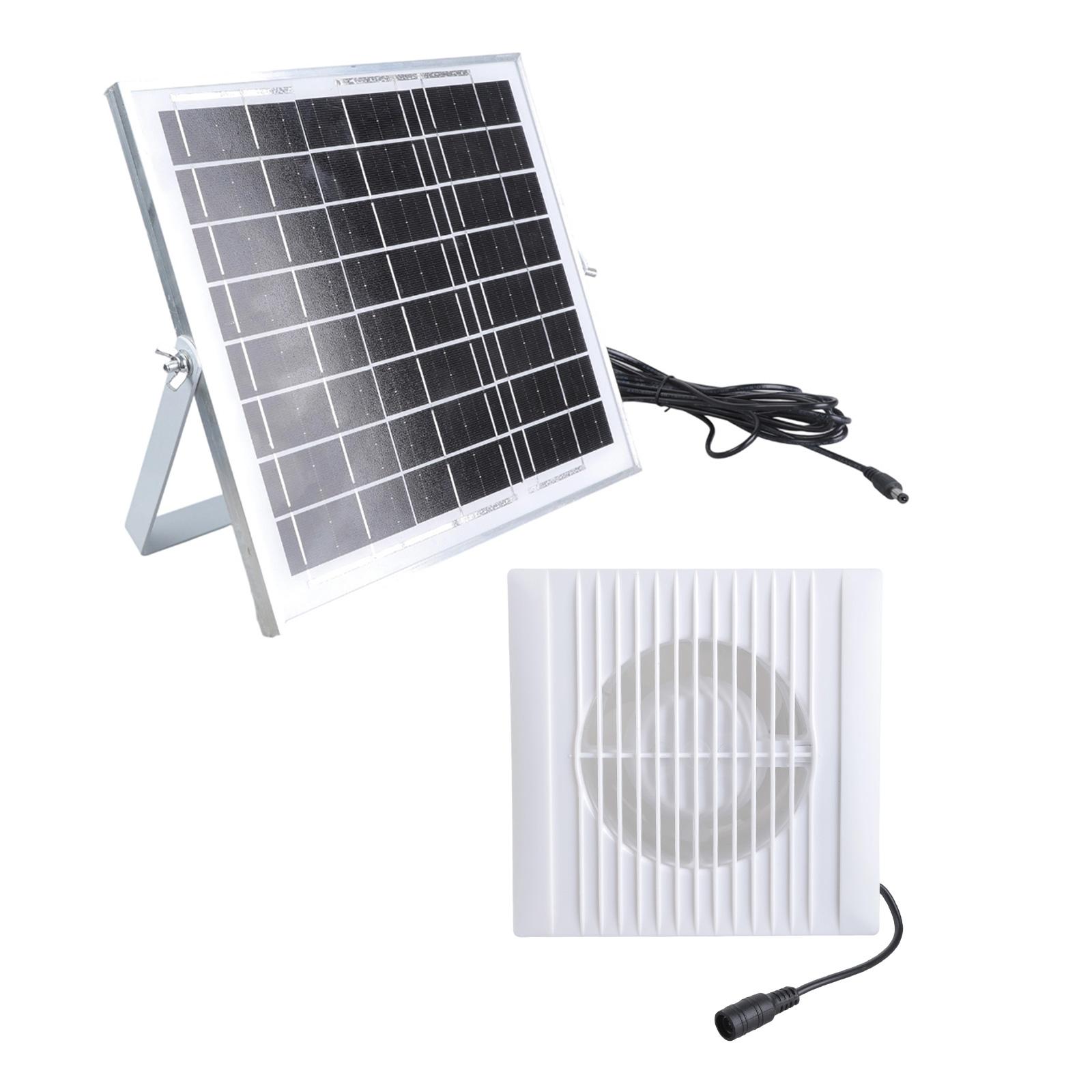 

4 Inch Solar Powered Fan With 8W Panel For Chicken Coop Bathroom Shed Greenhouse Friendly Design білий
