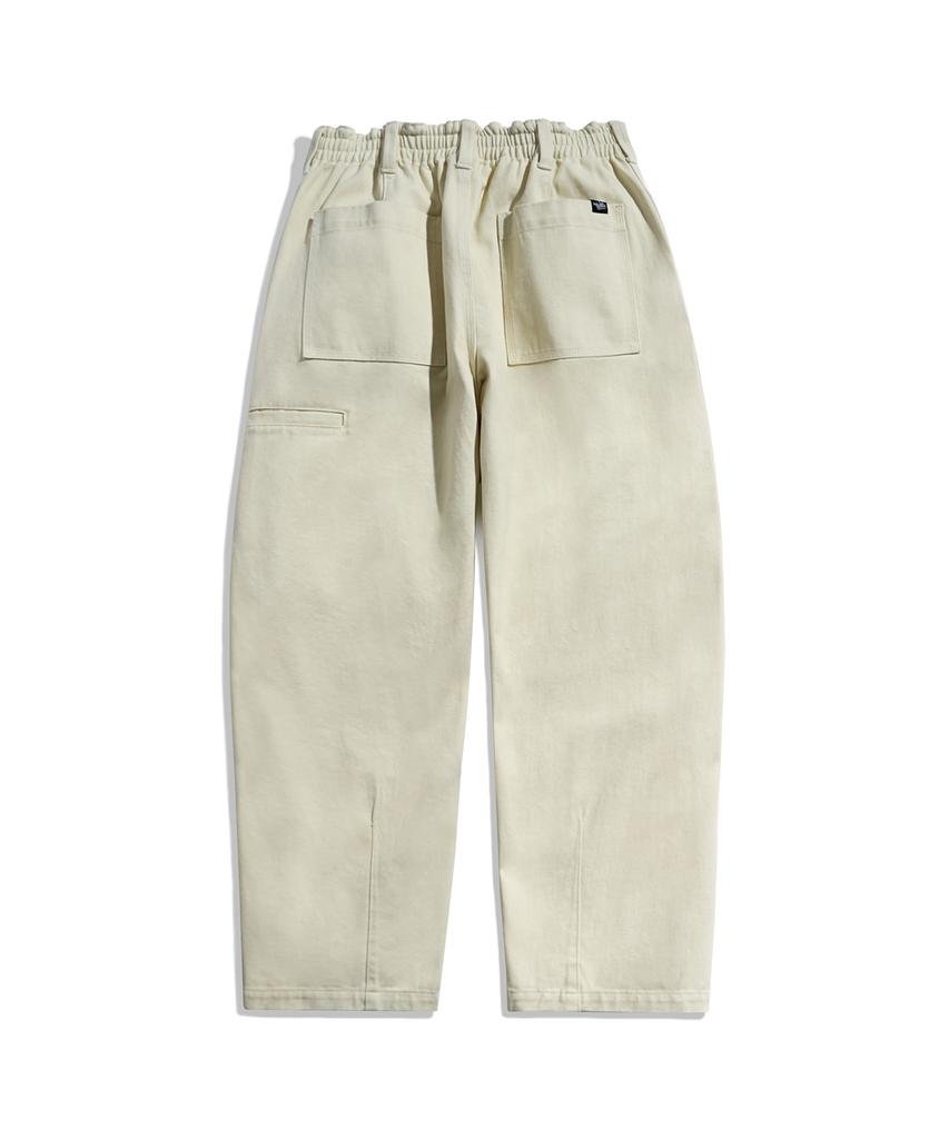 Peullukeu Curved Fit Cotton Pants Ivory Fpt120