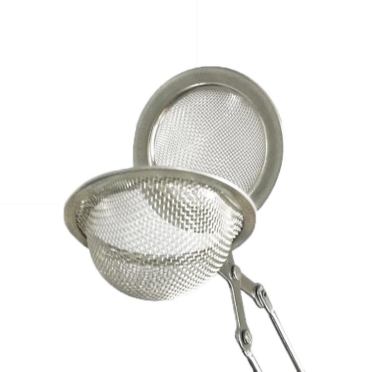 Teesieb mit Kettengriff aus Edelstahl, Teeseparator, Teekugelklemme, Teekugelgriff, Marinaden-Würzkugel, Tee-Ei