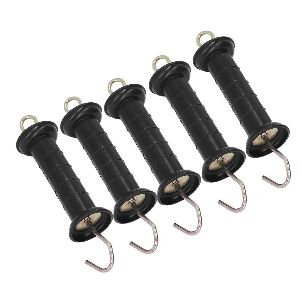 5 Stück Elektrischer Zaunhenkel Isolierter Torgriffstange für Bauernhöfe und Weiden mit Metallhaken, Einfach zu bedienen, Einfach direkt in die Hakenstange f einhaken