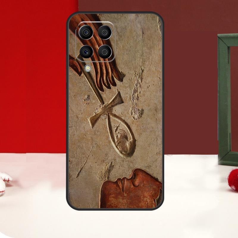 Égypte Néfertiti Anubis Ankh Étui Pour Samsung Galaxy M52 M32 M12 M54 M34 M14 M35 M56 M06 M55 M15 M11 M13 M16 M36 M31 M53