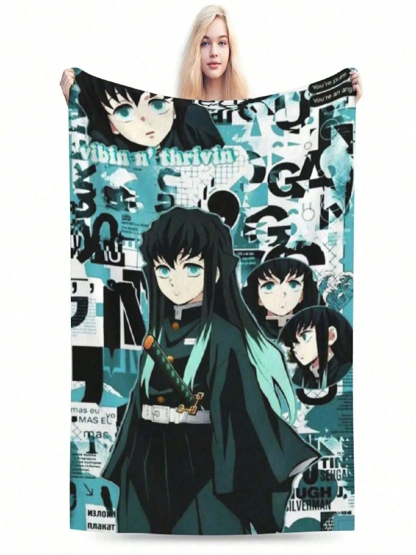 Сверхмягкое микрофибровое одеяло Муичиро Токито 75X95CM