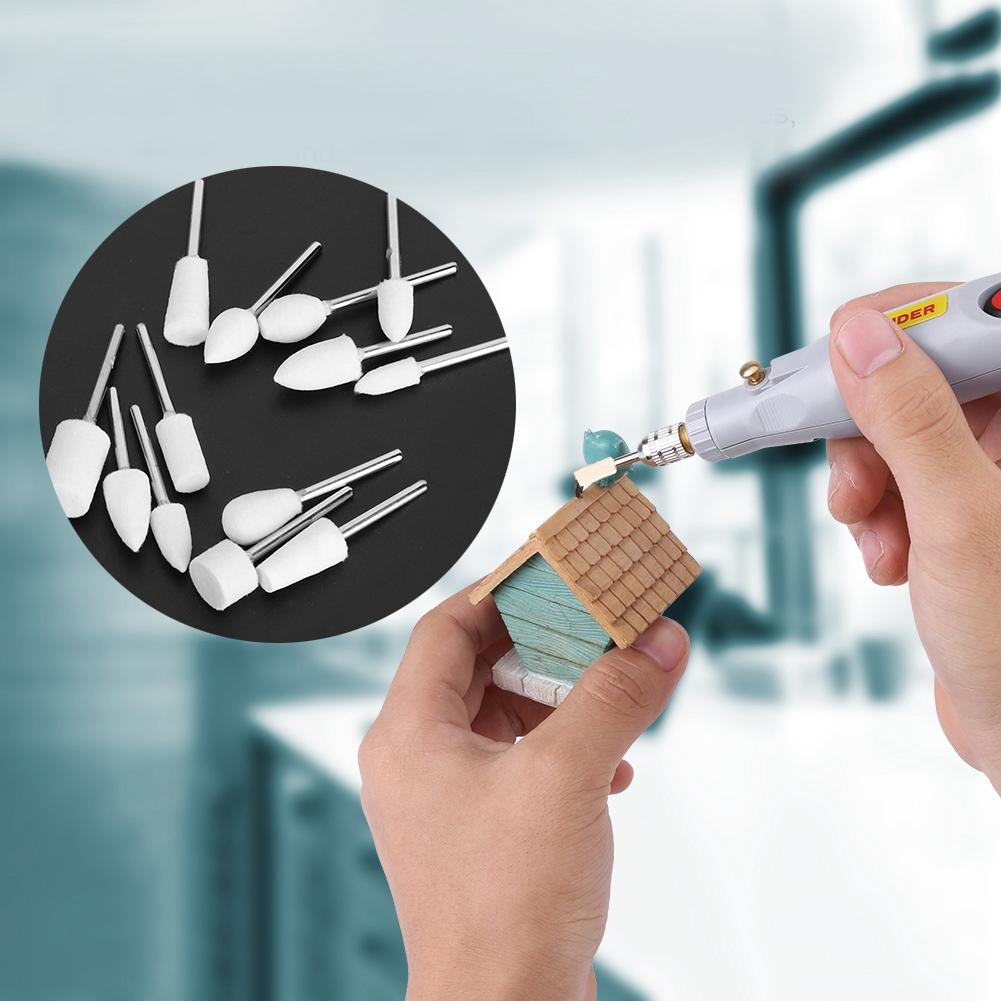 

Набор из 13 штук Шерстяные шлифовальные головки Полировальный инструмент Набор аксессуаров для золотых и серебряных ювелирных изделий