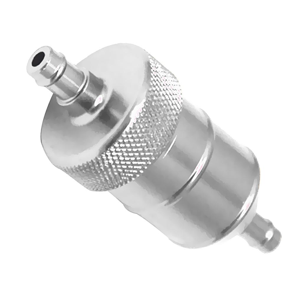 8mm 5/16 Universal Krom Aluminium Drivstoffilter Bil Bensin Inline Høy Kvalitet Aluminium