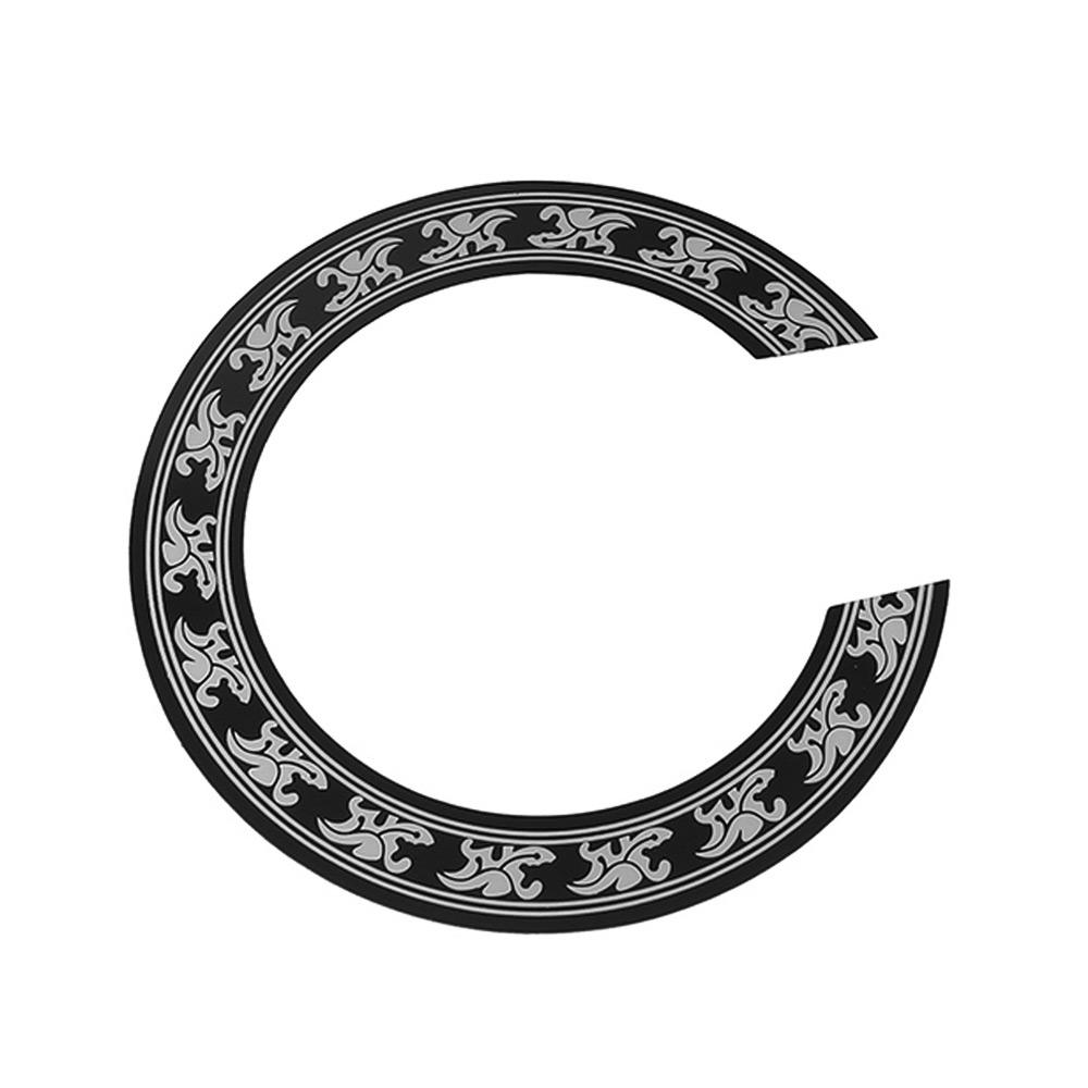 Folk Guitar Rosette Inlay Sticker Circle Sound Hole Decorative Decal Accessory Replacement for 40 41 Inch Guitars