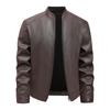 Men's leather jacket spring and autumn trend handsome slim short youth leather jacket men pu