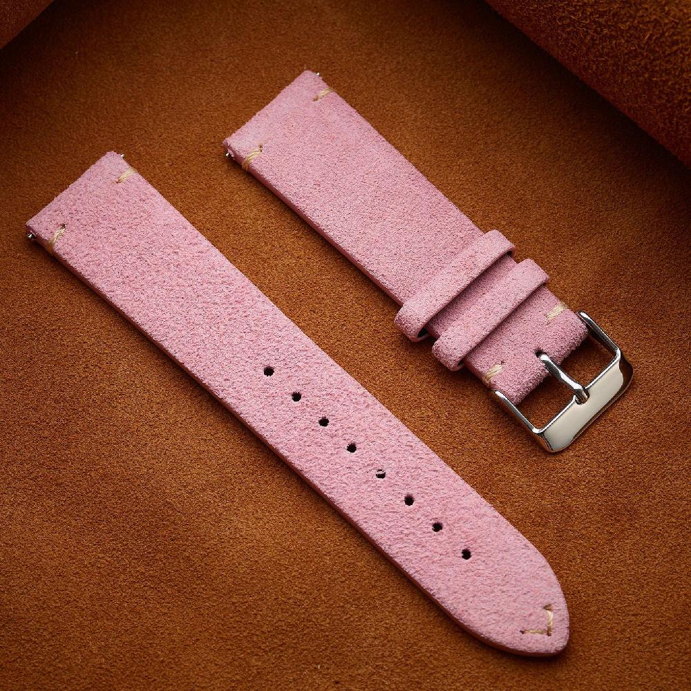 Vintage Wildleder Echtleder Uhrenarmbänder 14mm 16mm 18mm 20mm 22mm Armband Gürtel Schnellverschluss Uhrenarmband für Männer Frauen Armband