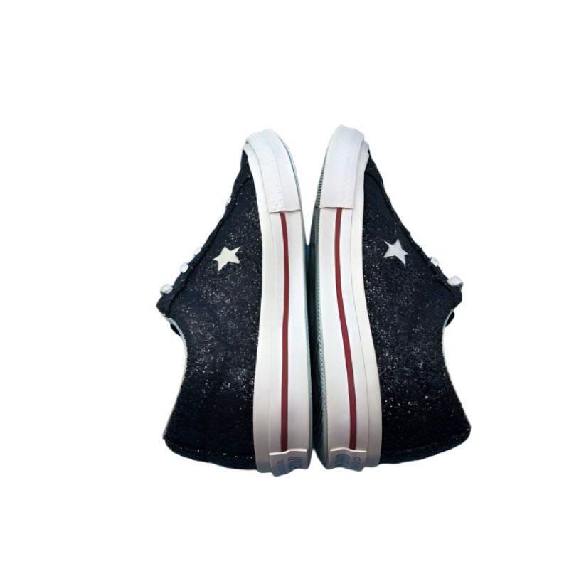 CHIARA FERRAGNI x Converse One Star Slip Resistant Abrasion Resistant Low top Skateboard Shoes Unisex Black 562024c
