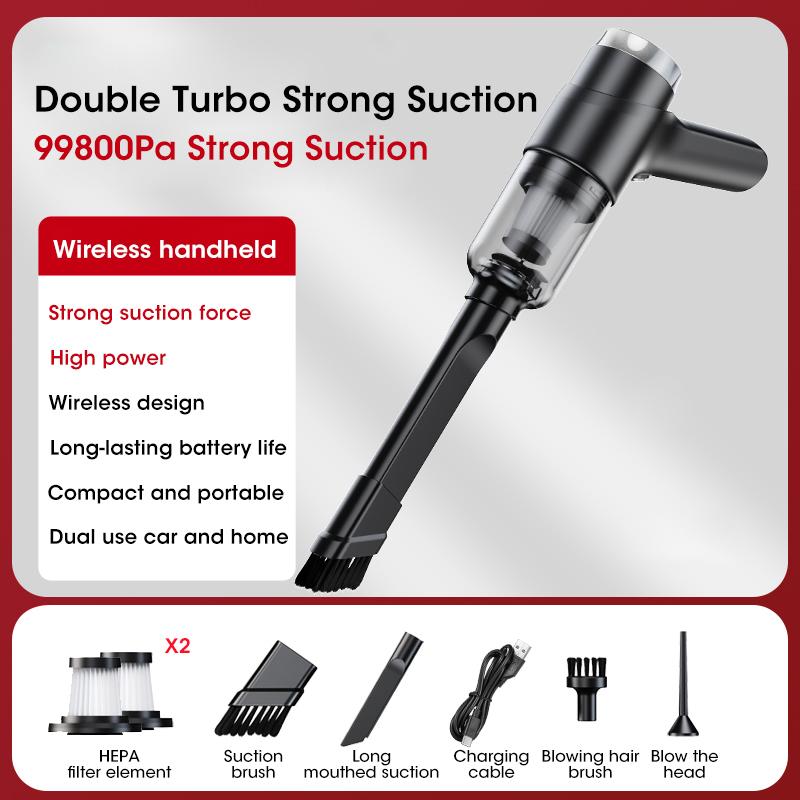 4-in-1 Car Vacuum Cleaner 99800Pa Wireless Air Dust Blower Gun for Car Home Portable Cleaning Appliance Cordless Vehicle Cleaner
