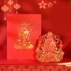 Chinese Lunar New Year Greeting Card Foldable Invitations Cards Message Card  New Year Gifts